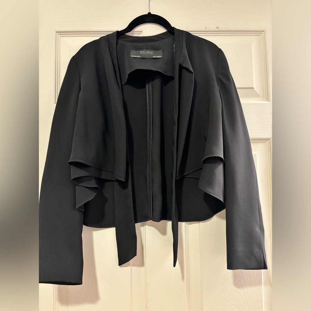 Zara tie neck formal bolero jacket, size M